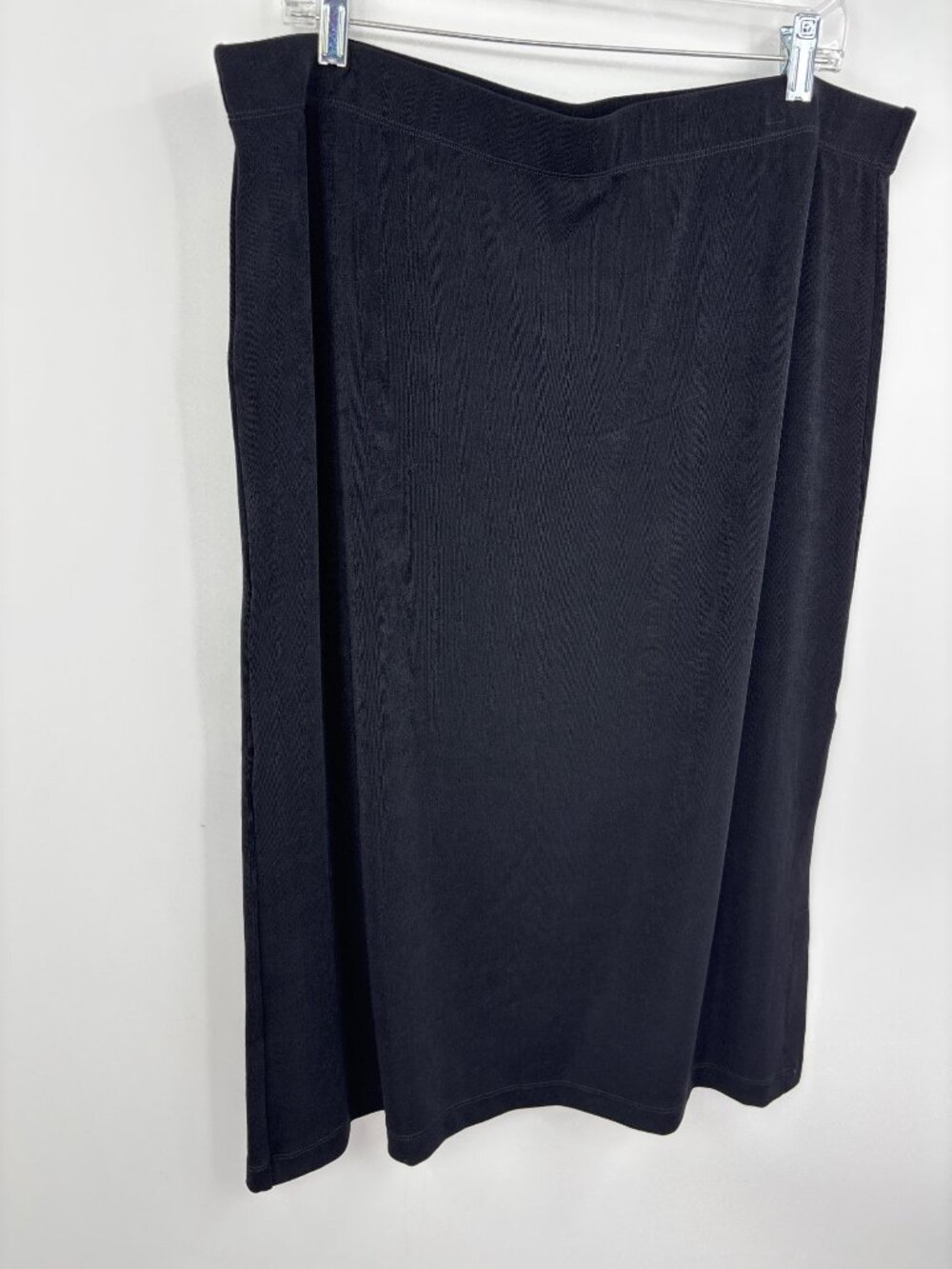 Chico's Travelers Midi Length Skirt Black Size 3 XL - Picture 2 of 4